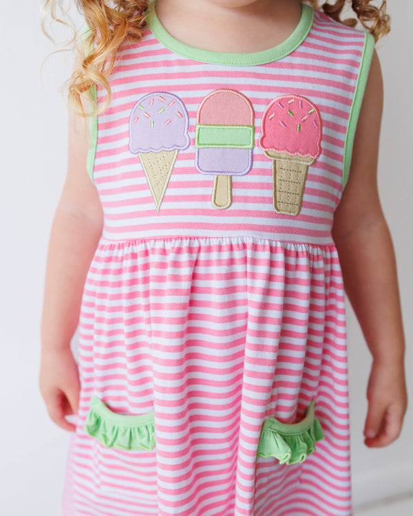 Ice Cream Applique Dress