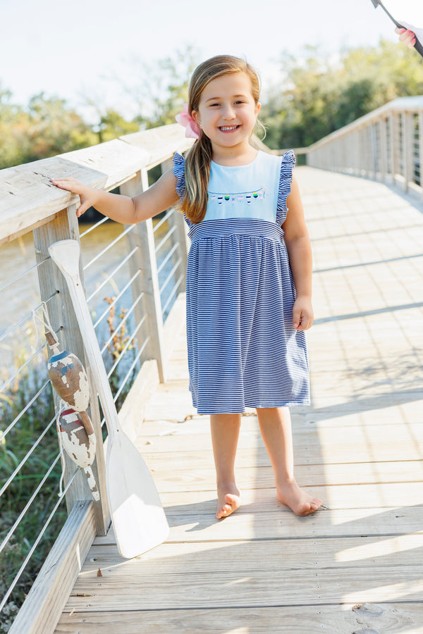 String of Buoys Ruffle Dress