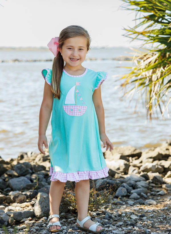 Sailboat Flutter Dress