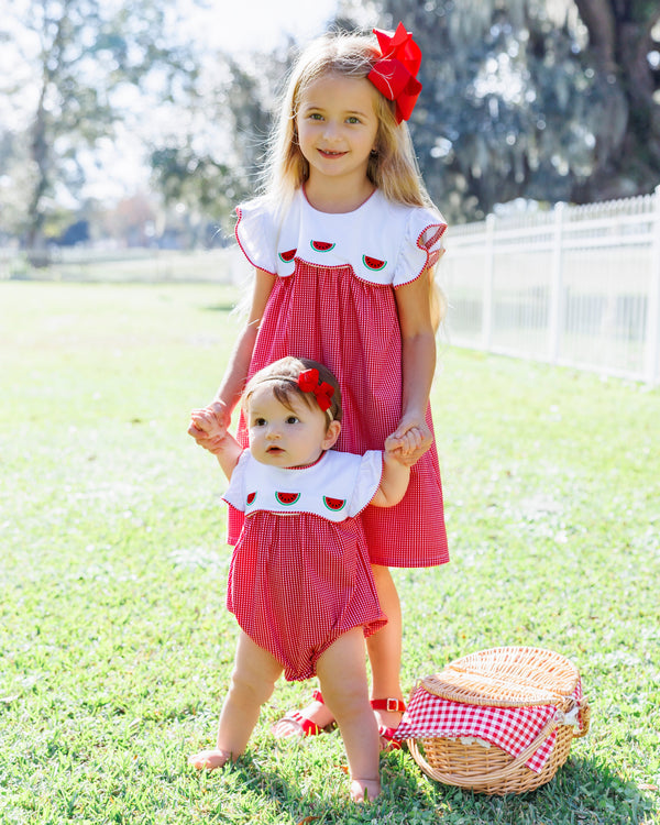 Watermelon Scallop Dress