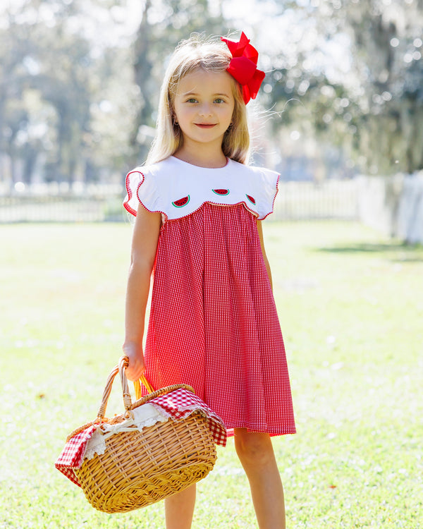 Watermelon Scallop Dress