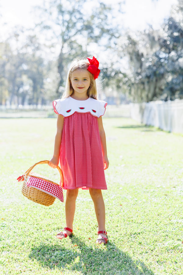 Watermelon Scallop Dress