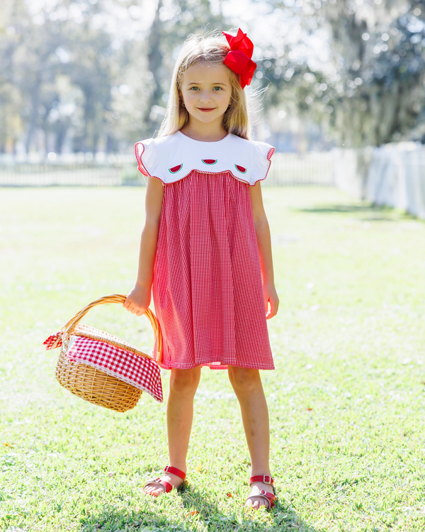 Watermelon Scallop Dress