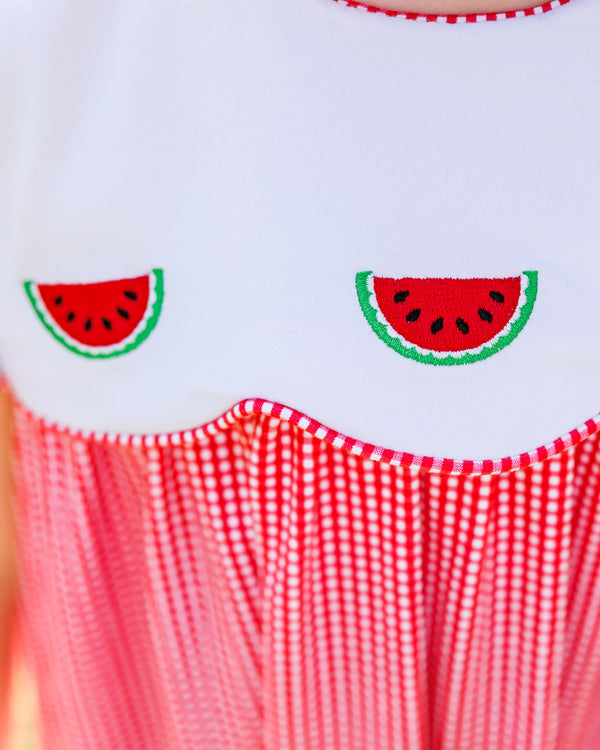 Watermelon Scallop Dress