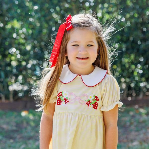 Strawberry And Bow Charlotte Dress