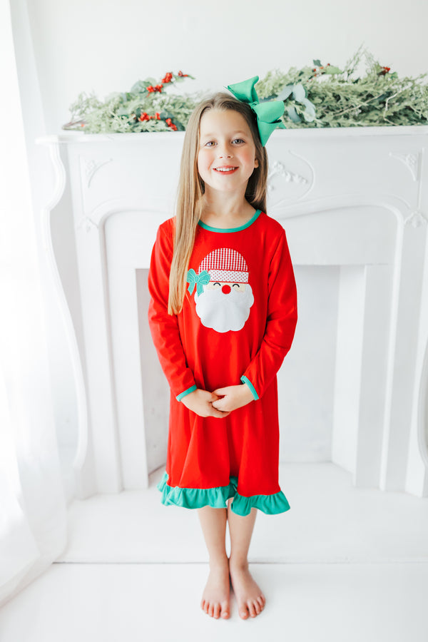 Santa Ruffle Dress- Light Skin