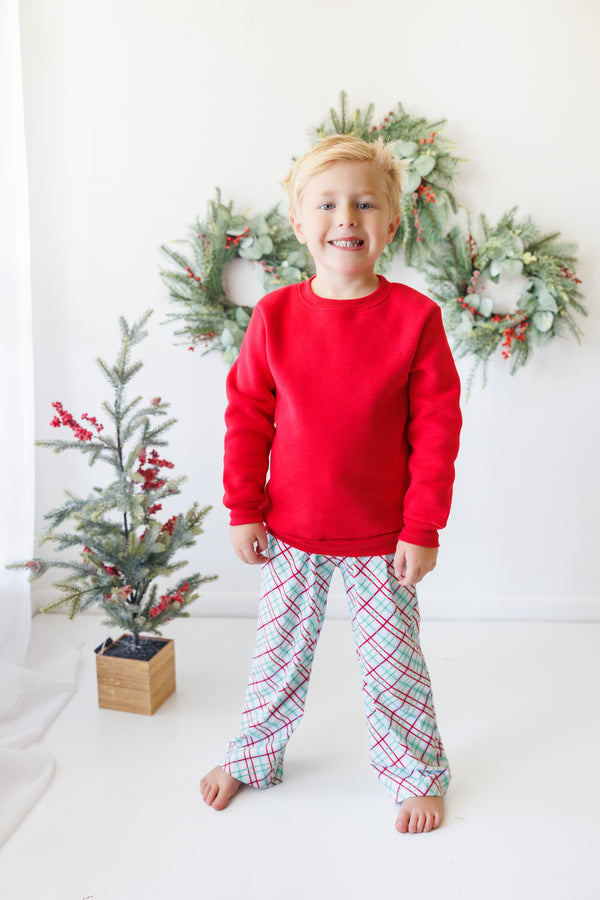 Merry & Bright Christmas Plaid Pants