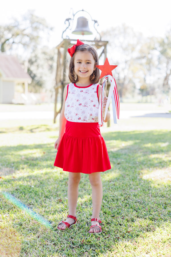 Fireworks and Freedom Bow Back Skort Set