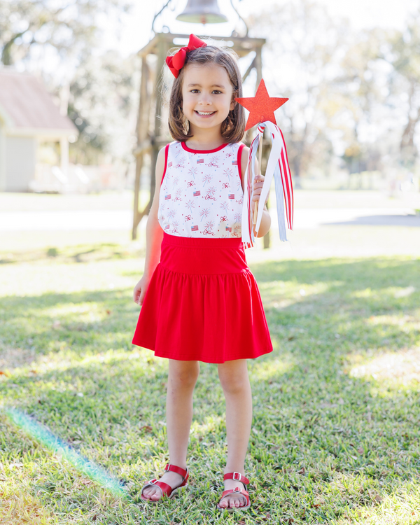 Fireworks and Freedom Bow Back Skort Set