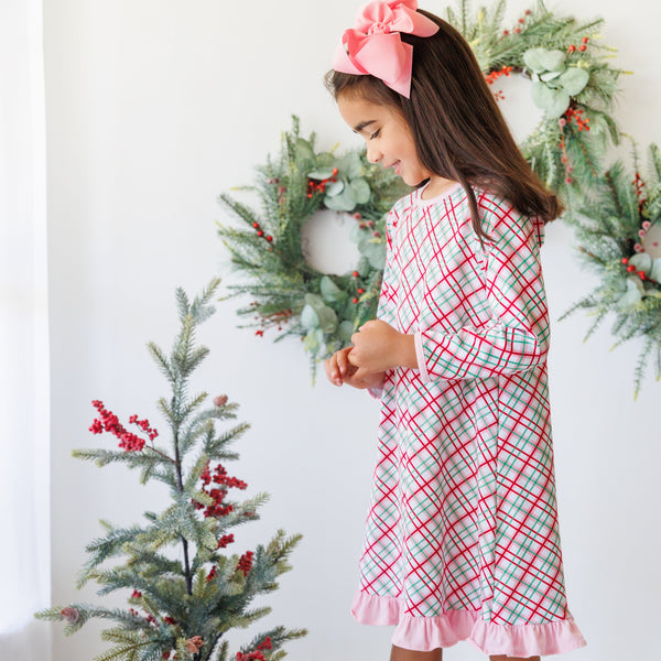 Merry & Bright Christmas Plaid Dress