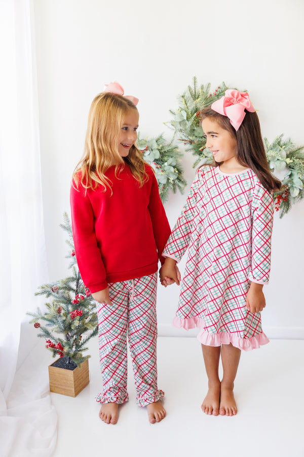 Merry & Bright Christmas Plaid Dress