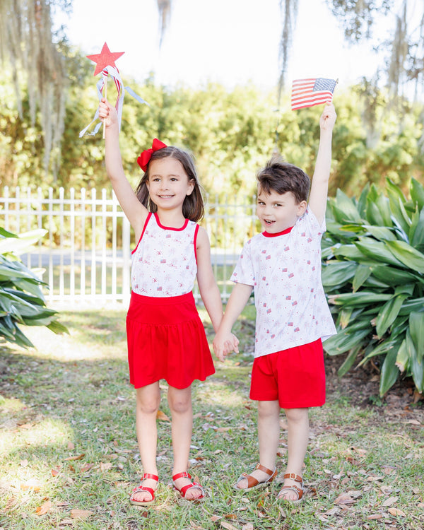 Fireworks and Freedom Bow Back Skort Set