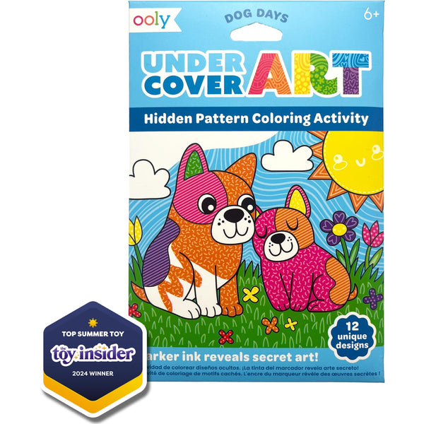 Undercover Art Hidden Pattern Coloring Activity Art Cards - Dog Days