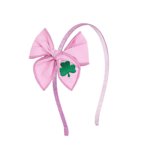 Coquette Bow Headband- Shamrock St. Patrick's Day