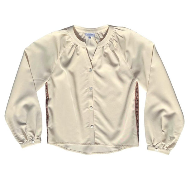 Adair Top- Cream/Tan