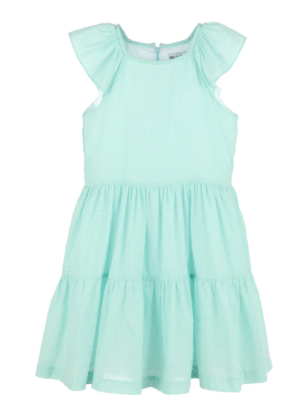 Dotted Tiered Dress, Mint