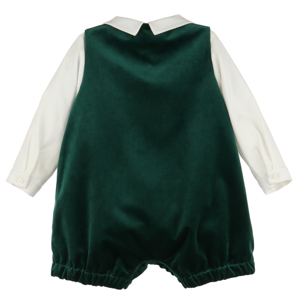 Green Deluxe Velvet Romper