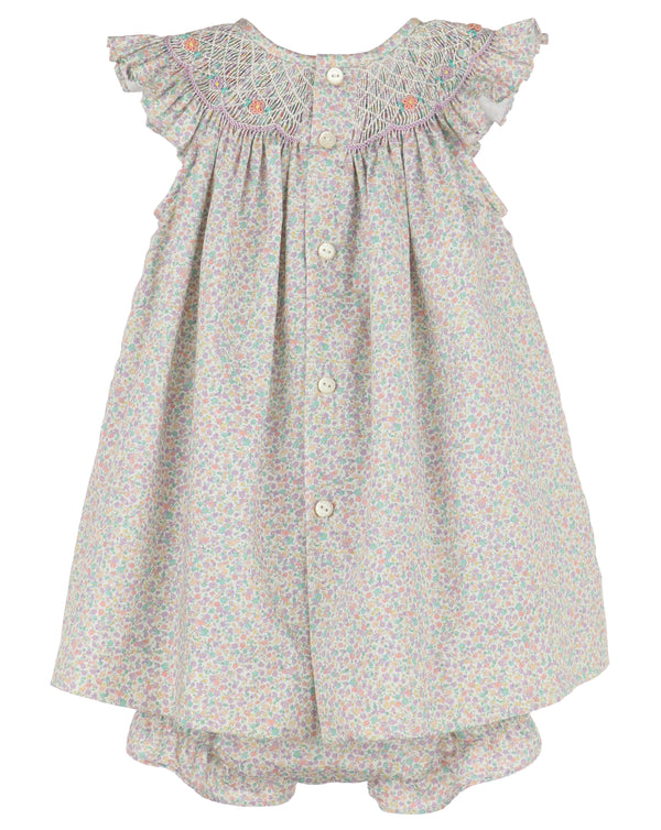 Floral Smock Bishop- Lilac