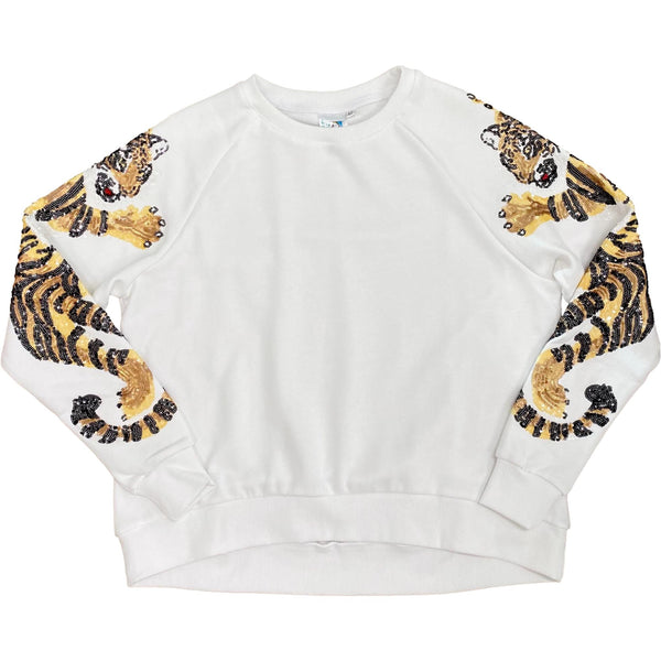 White Crawling Tigers Sweatshirt