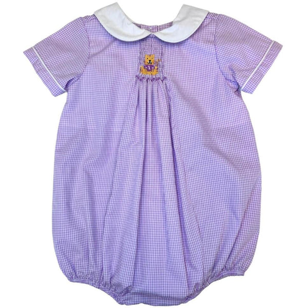 Purple Tiger Smock Boy Bubble