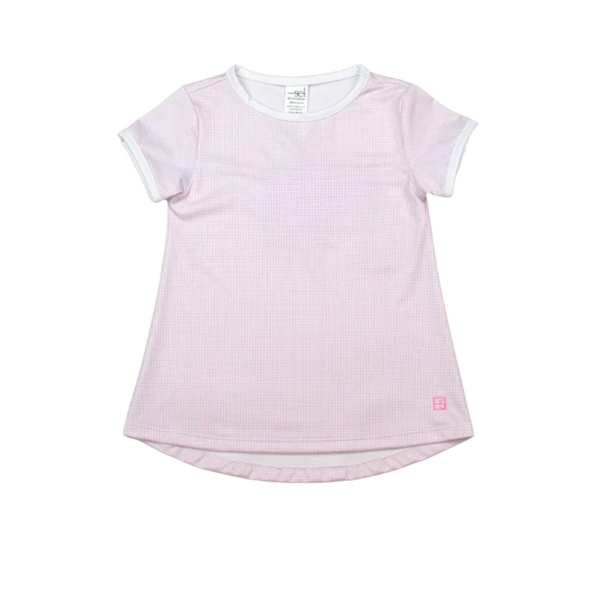 Bridget Basic T - Pink Mini Gingham