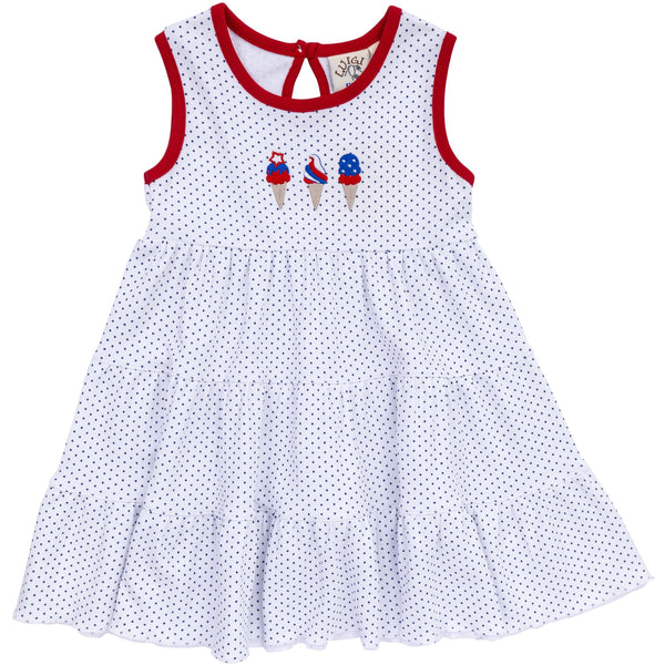 Patriotic Ice Cream Tiered Dress