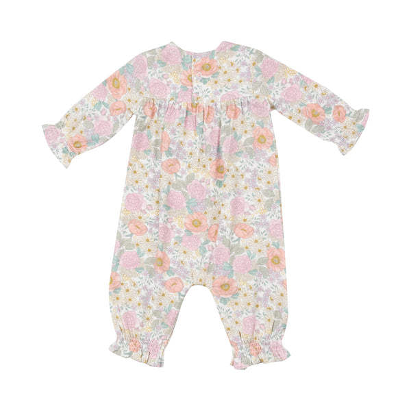 Peonies and Roses- Smocked Romper