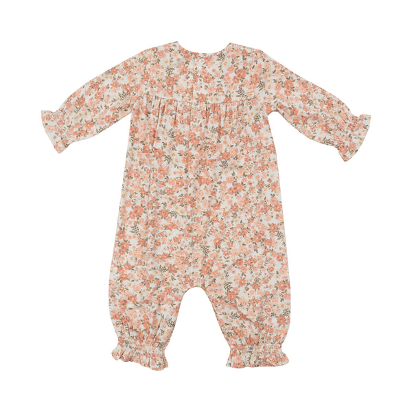 Sweet Rose Calico- Smocked Romper