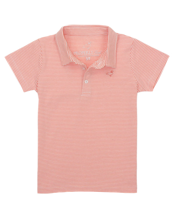 Jackson Polo- Coral Stripe