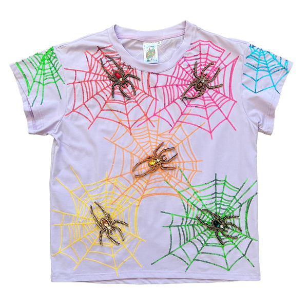 Lavender Spider Web Tee- Women's