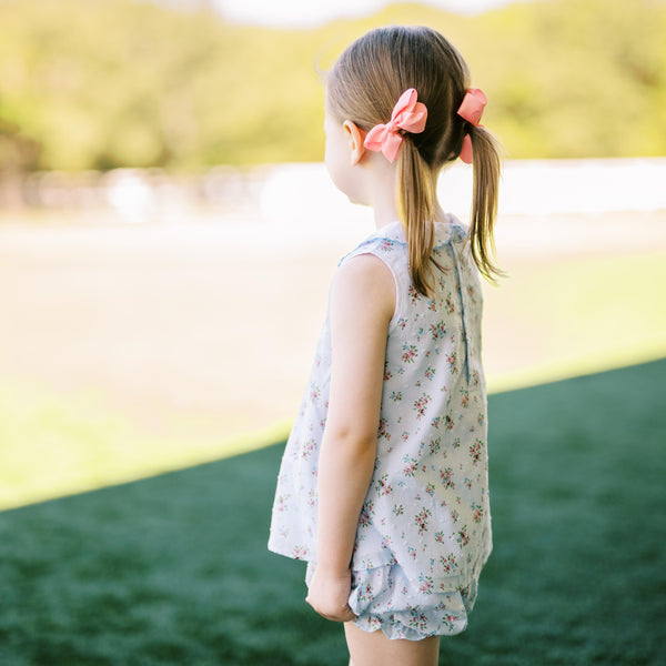 Bea Blue Floral Dotted Swiss Bloomer Set