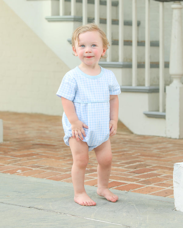 Bentley Bubble- Light Blue Gingham