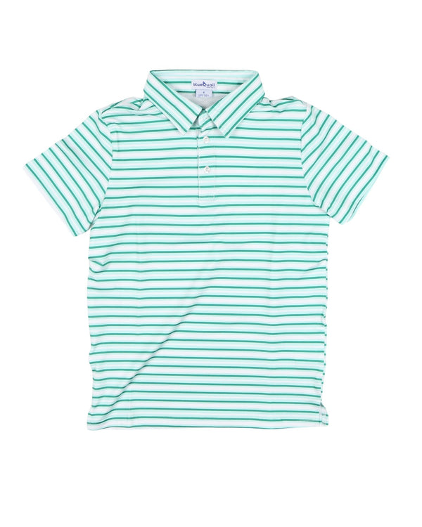 Emerald Stripe Polo Shirt