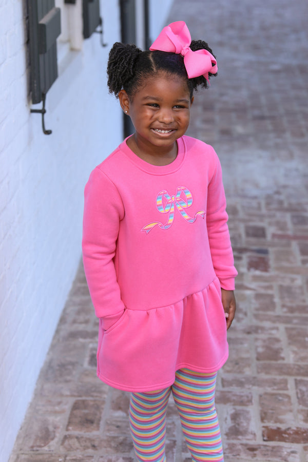 Bow Tunic Sweatshirt Set