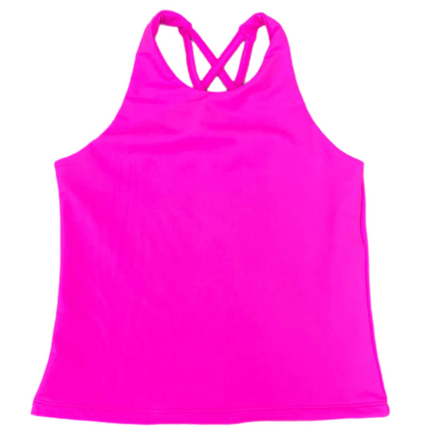 Cross Back Hot Pink Top