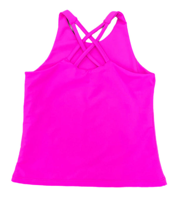 Cross Back Hot Pink Top