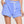 Luxe Knit Half Zip Short Set- Peri Blue