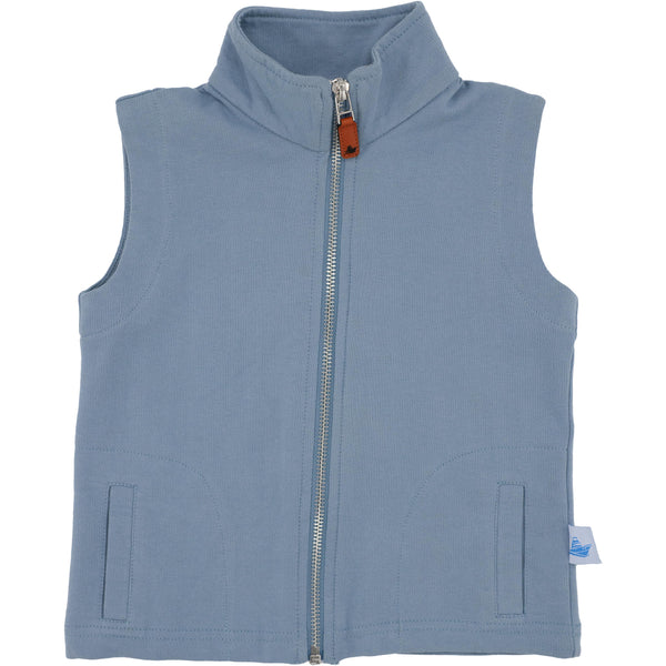 Knit Vest- Dusty Blue