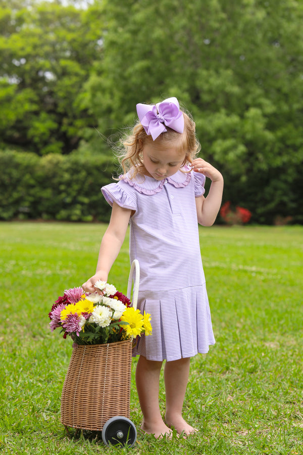 Camilla Dress- Lavender Stripe