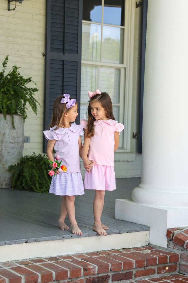 Camilla Skort Set- Lavender Stripe