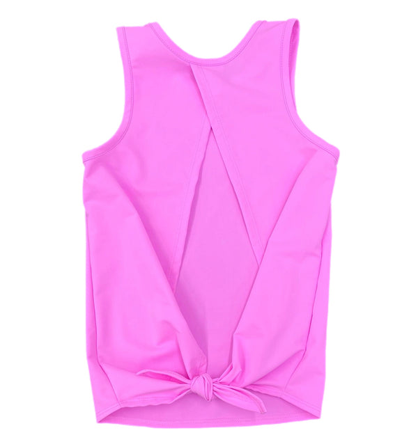 Tie Back Cotton Candy Pink Top