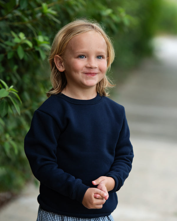 Pullover Fleece Sweatshirt- Navy