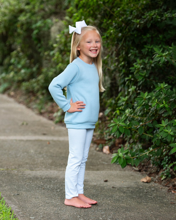 Leggings- Light Blue Stripe