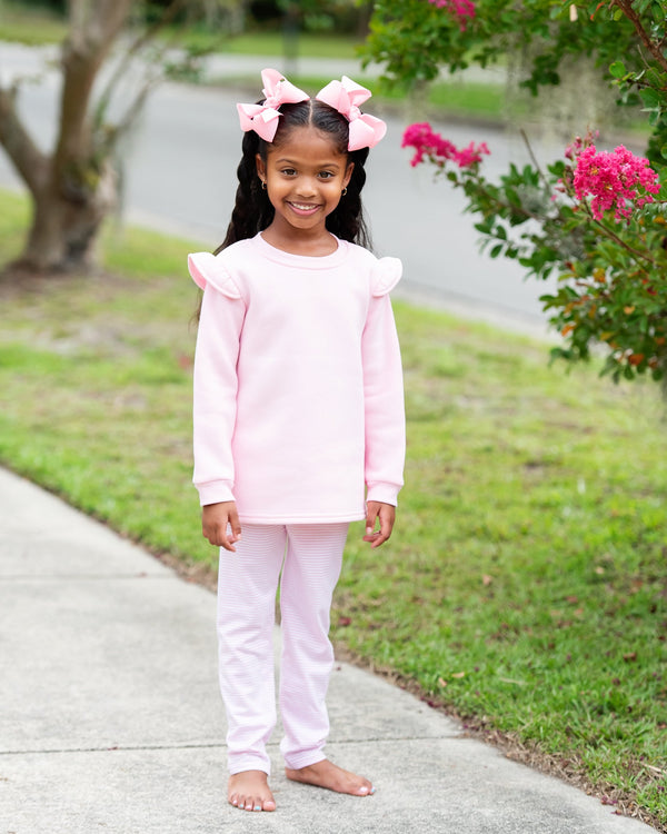 Leggings- Light Pink Stripe