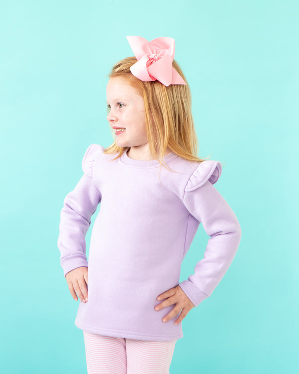 Ruffle Sweatshirt- Lavender