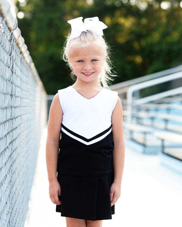 Cheer Uniform Skort Set- Black/White