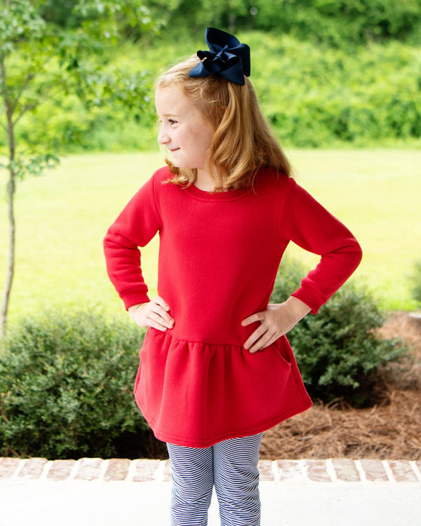 Tunic Sweatshirt- Red