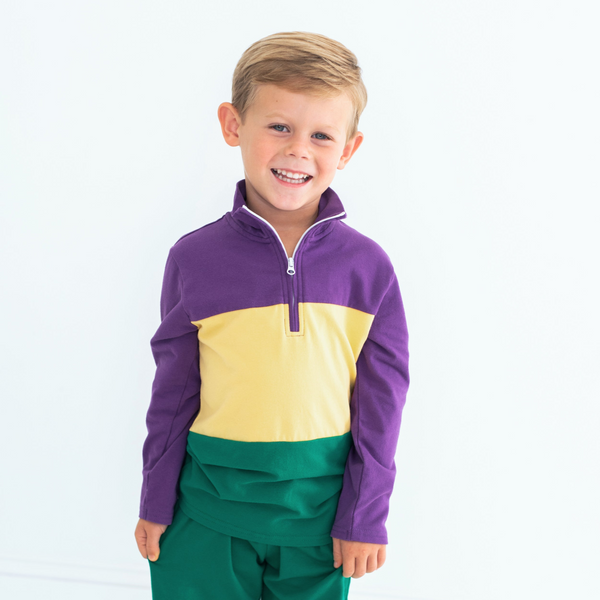 Mardi Gras Colorblock Pullover