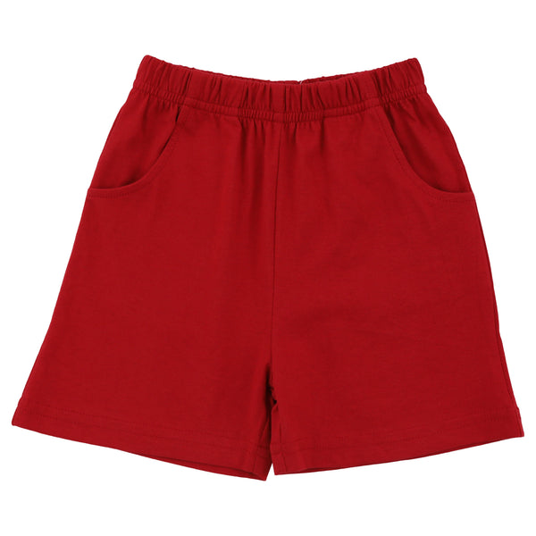 Deep Red Jersey Shorts