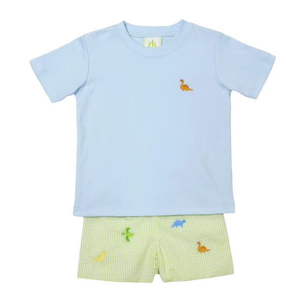 Dino Harry's Knit Play Tee- Light Blue